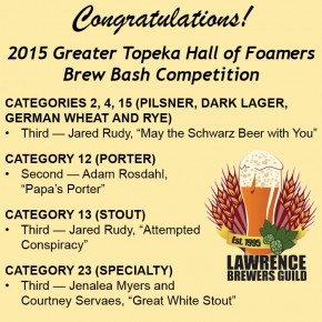 2015 Greater Topeka Hall of Foamers Brew Bash Competition